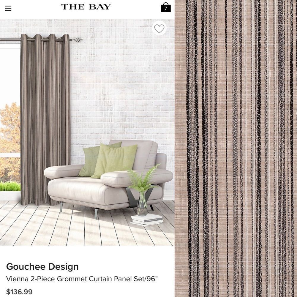 Gouchee Design
Vienna 2-Piece Grommet Curtain Panel Set/96"